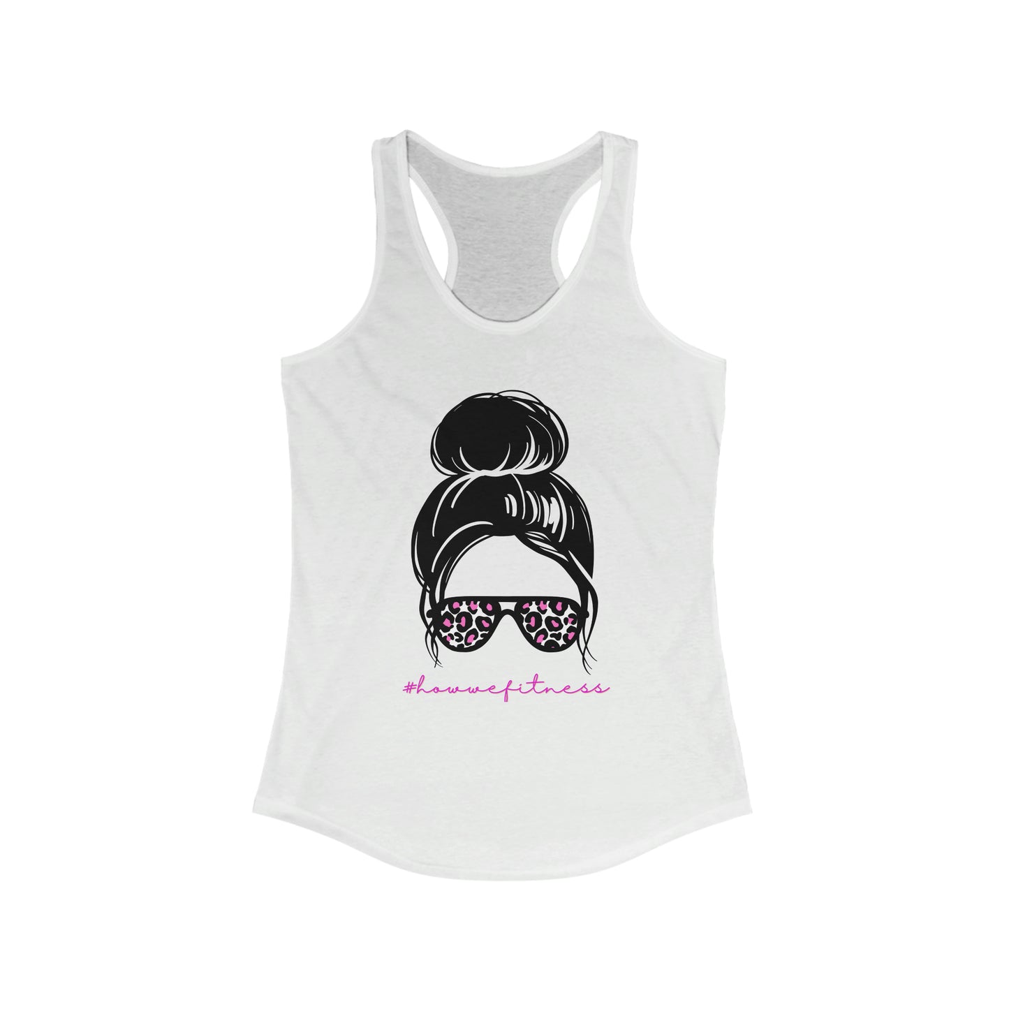 Women's Ideal Racerback Tank - Messy Bun