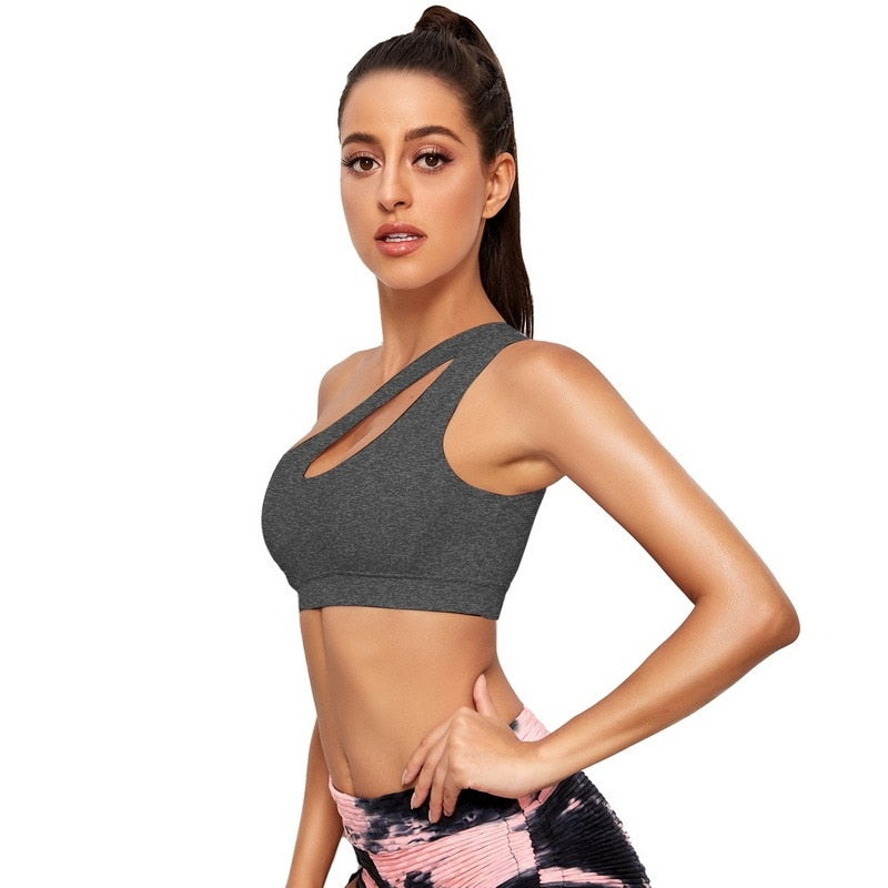 One Shoulder Sports Bra