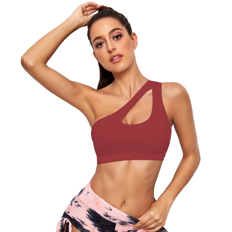 One Shoulder Sports Bra